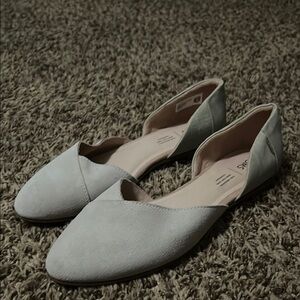 Toms Gray/Silver Flats Classic Loafer Design